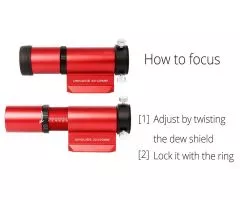 William UniGuide 32 mm Mini - Leitfernrohr Guiding mit universeller Sucherbasis, rot