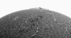 Sun with LUNT LS130MT B3400 double-stack module with ZWO ASI178mm on CQ350 mount