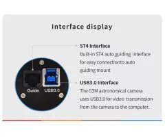 TS-Optics ToupTek G3M664C Color Planetary Camera and Autoguider - Chip D=9.01 mm
