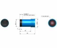 TS-Optics ToupTek GPM174M monochrome planetary camera and autoguider, sensor D=13.3 mm
