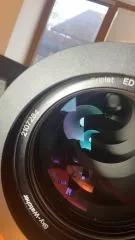 Fingerprint on the lens - Cleaning the lens