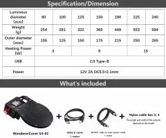Wanderer Astro WMFP4 motorisiertes Flat Panel - 380 mm