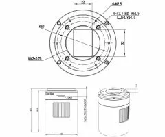 TS-Optics ToupTek Monochrome Astro Camera 492MP Sony IMX492 Sensor D=23.1 mm