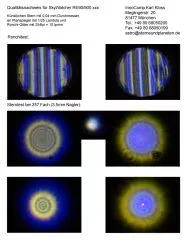 Sterntest und Ronchi fr einen Skywatcher Evostar-90 Refraktor 900